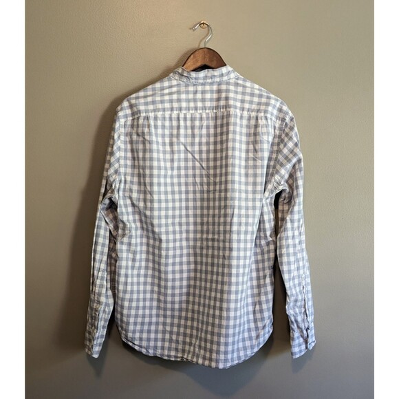 J.Crew Size Large Light Blue Check Shirt Mens Lightweight Button Down Cotton Top - Picture 5 of 5